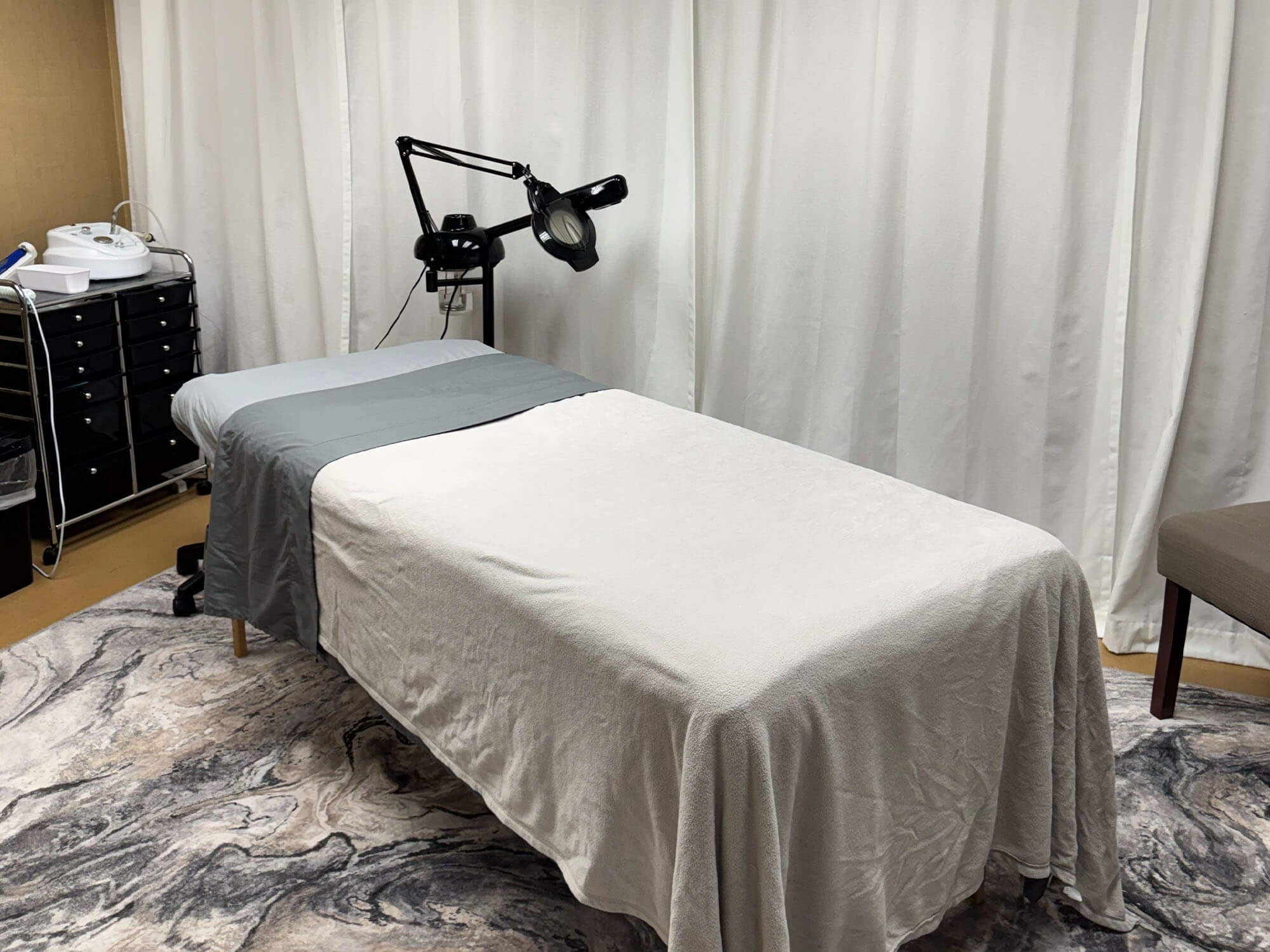 Facial treatment room at MKE Aesthetics Wauwatosa